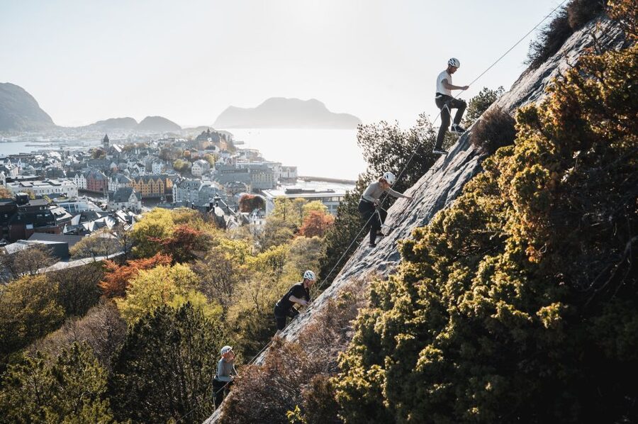 Ålesund: Via Ferrata tour - The big idea: city views you climb to, not stairs you suffer through