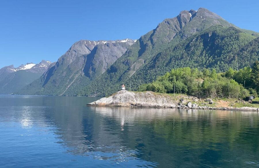 All About the Fjords, in one tour by boat & bus from Ålesund - Ljøen viewpoint: where panoramic fjord views become real