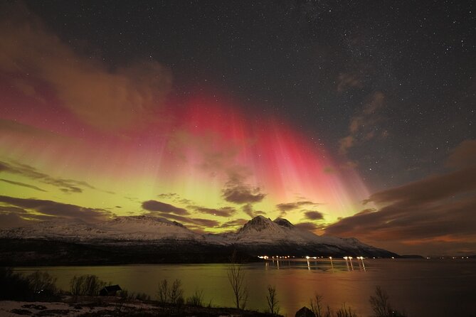Aurora tour with free portrait and bonfire - Start in Tromsø City Center, Then Chase for Clear Sky Breaks