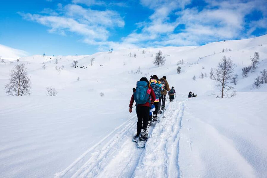 Bergen: Snowshoe Hike - Snowshoes, poles, and a pace that fits the group