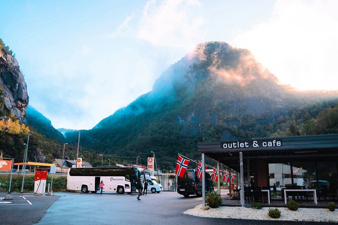 Bergen: UNESCO Fjord Cruise, Flåm & Stegastein - Incl. Lunch - Gudvangen: Viking history, UNESCO fjord atmosphere, and lunch that makes sense