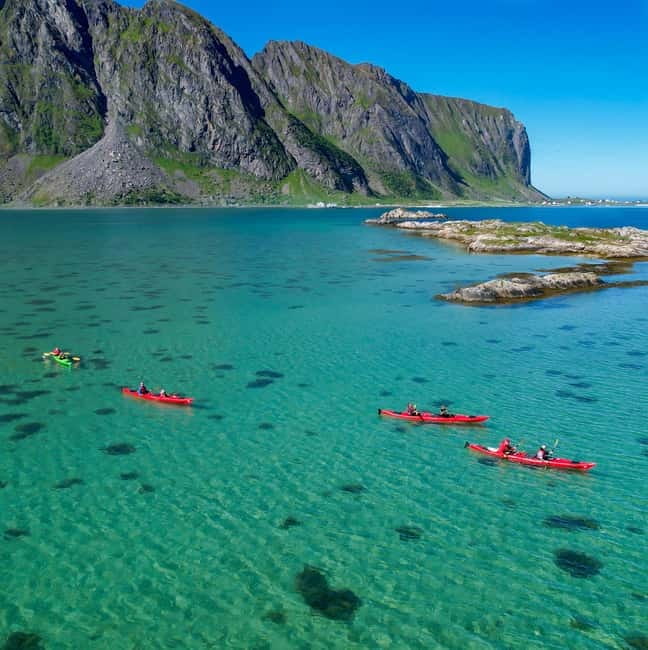 Eggum Lofoten: Kayaking Tour in Lofoten with Snacks - Eggum Harbor Start: finding the red container and getting set fast