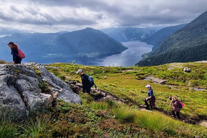 Fjord Hiking - Private tour - The real hike: uneven ground, 300 to 400 m up, and fjord views at the top