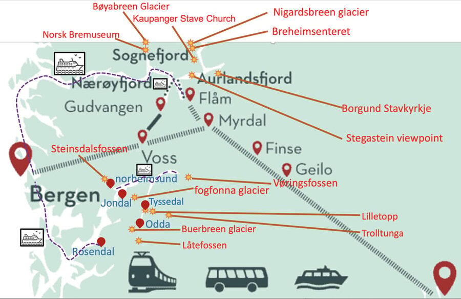 Flåm Flexible Tour with Stegastein, cruise and train include - Private guide experience: how the day stays personal