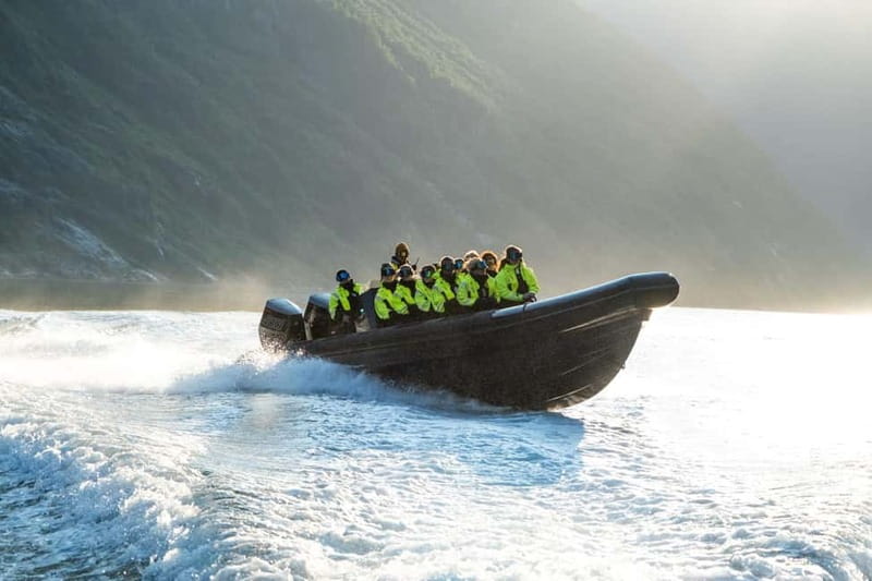 From Hellesylt: Experience Fjordsafari Geirangerfjord on RIB - Entering Geirangerfjord at RIB speed from Hellesylt