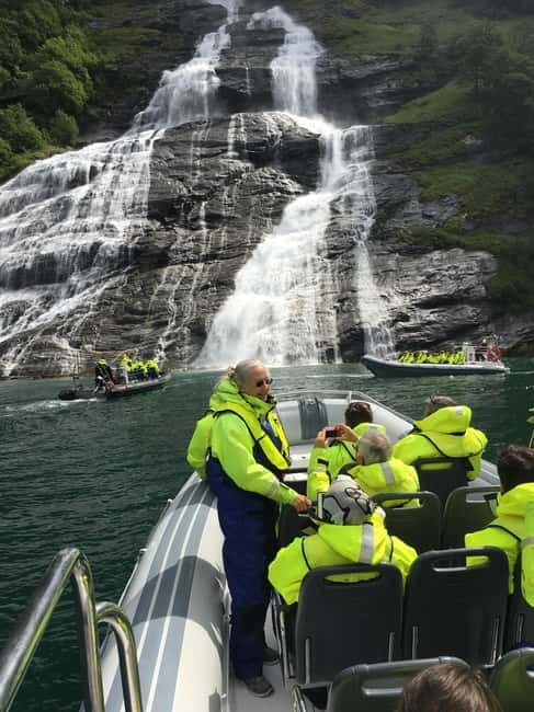 From Hellesylt: Experience Fjordsafari Geirangerfjord on RIB - The ride itself: wind, noise, and the bumpy-water reality