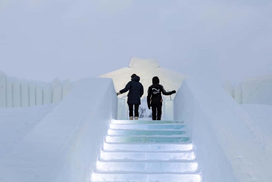From Tromsø: Ice Domes Snow Park and Wilderness Experience - From Tromsø to Tamok Valley, One Long Bus Ride Done Right