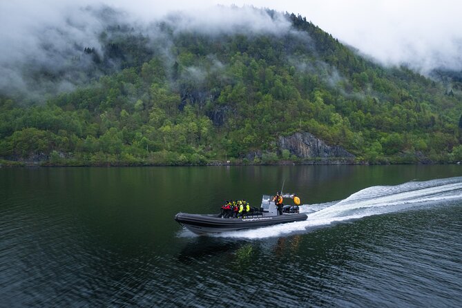 Fyksesund majestic RIB Adventure from Øystese - Botnen by Boat: The 18th Century Village That Refuses Road Access