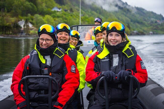 Fyksesund majestic RIB Adventure from Øystese - Gear and Comfort: Float Suit, Life Jacket, and Cold-Weather Help
