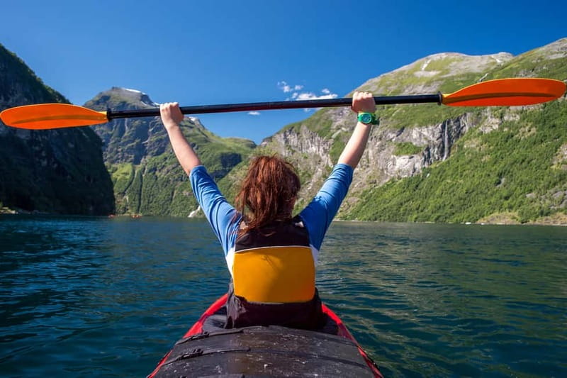 Geiranger: Guided Kayak Tour in Geiranger Fjord - The first stretch: equipment, floating support, and quick technique