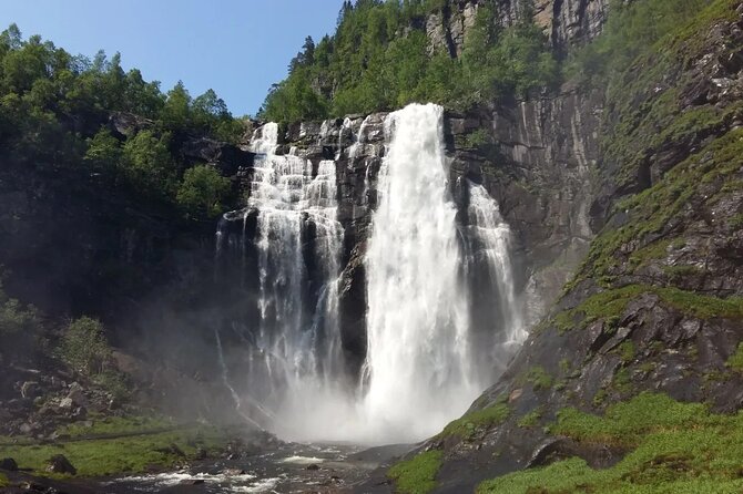 Guided tour - Hardangerfjord, Voss Gondola & 3 Great Waterfalls - Hardanger Bridge: Norway’s longest suspension bridge moment