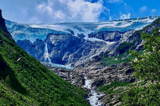 Helicopter Over Trolltunga and Waterfall Sightseeing from Bergen - Hardanger Fjord helicopter flight: Folgefonna Glacier and Trolltunga from above