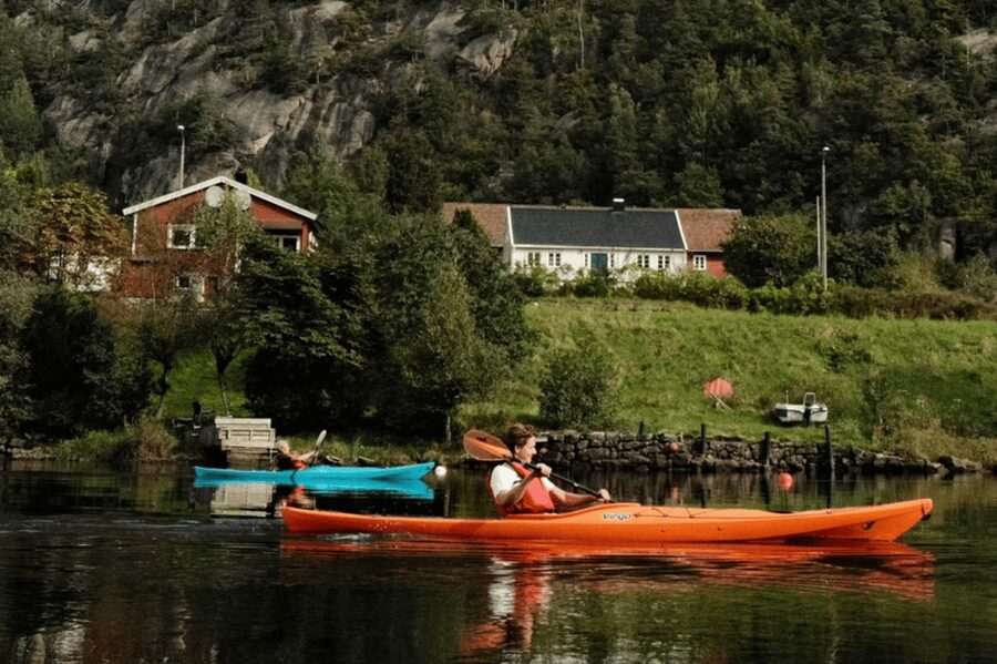 Kristiansand: River Kayaking Adventure - From Lagmannsholmen meet-up to Mosby launch point