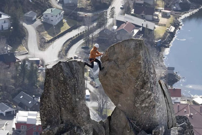 Lofoten: Climb Svolværgeita with a certified tour guide and experience the adventure! - From the Sherpasti parking to the rock base in 40 to 45 minutes