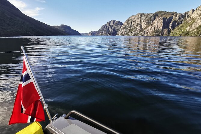 Lysefjord Fjord Safari Boat Tour from Forsand (Near Stavanger) - Stop 4, Ytra Dørvika: the return view sweep