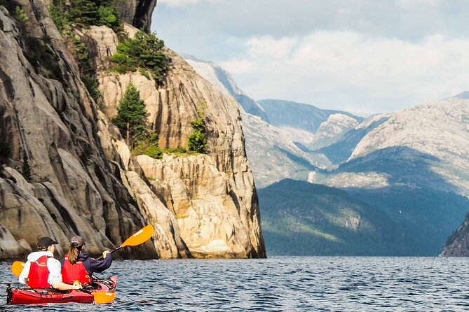 Lysefjord Kayak Safari - Seeing Pulpit Rock from below, the perspective most people miss