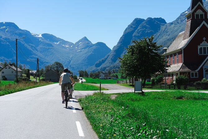 Olden: Fjord e-bike tour - The guide is the engine: local stories in clear English