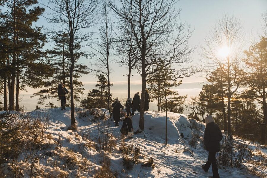 Oslo: Best View of the Oslofjord Winter Edition - Winter forest hike above the Oslofjord, with spikes and poles