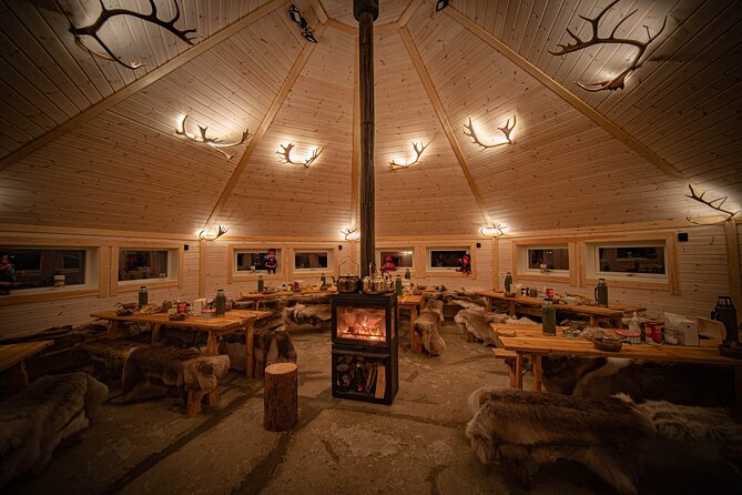 Overnight Stay with Reindeer Sledding & Feeding - Sleeping in a lavvu: cozy when you manage the warmth