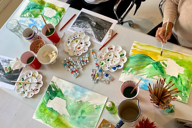 Paint Norwegian landscape with watercolor in Bergen - Inside JM Atelier, a Bergen Studio Built for Watercolor