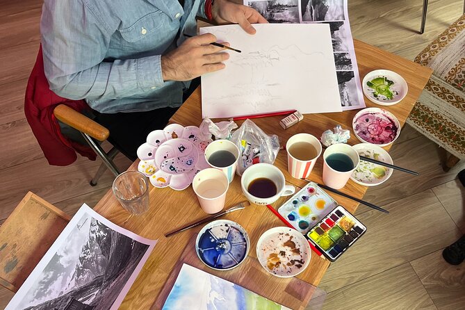 Paint Norwegian landscape with watercolor in Bergen - Materials Are Included, So You Can Travel Lighter