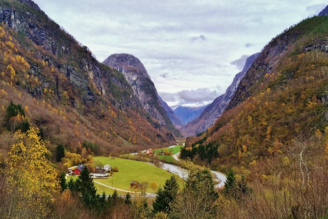 PRIVATE GUIDED TOUR: World Heritage Fjord Landscape – Viking Special – from Flåm - Stegastein viewpoint above Aurlandsfjord: the photo stop with a wow factor