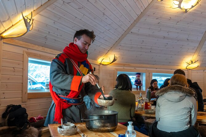 Reindeer Sledding and Feeding with Chance of Northern Lights Tromso - The lavvu meal and Sami storytelling (warmth with actual context)