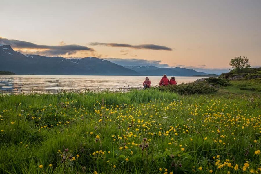 Senja: Guided Small Group Evening Kayaking Tour - Ånderdalen National Park fjord kayaking session