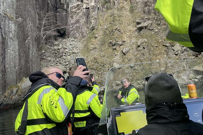 Stavanger Boat Tour with Pulpit Rock, Waterfalls and Goats - Stop 2: Fantahålå cave in the Lysefjord, the quick hit