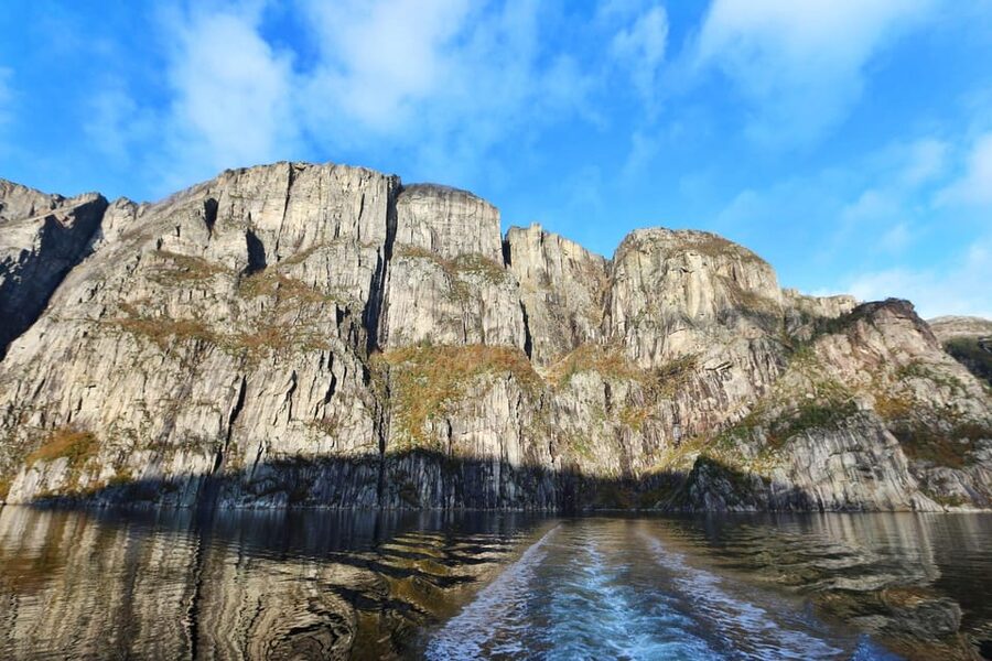 Stavanger: Fjord Cruise to Lysefjord and Pulpit Rock - Preikestolen (Pulpit Rock) from the water, not just a viewpoint