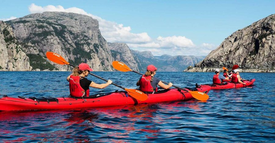 Stavanger: Guided Kayaking in Lysefjord - Where you meet Nordic Paddling at Dørvika Beach