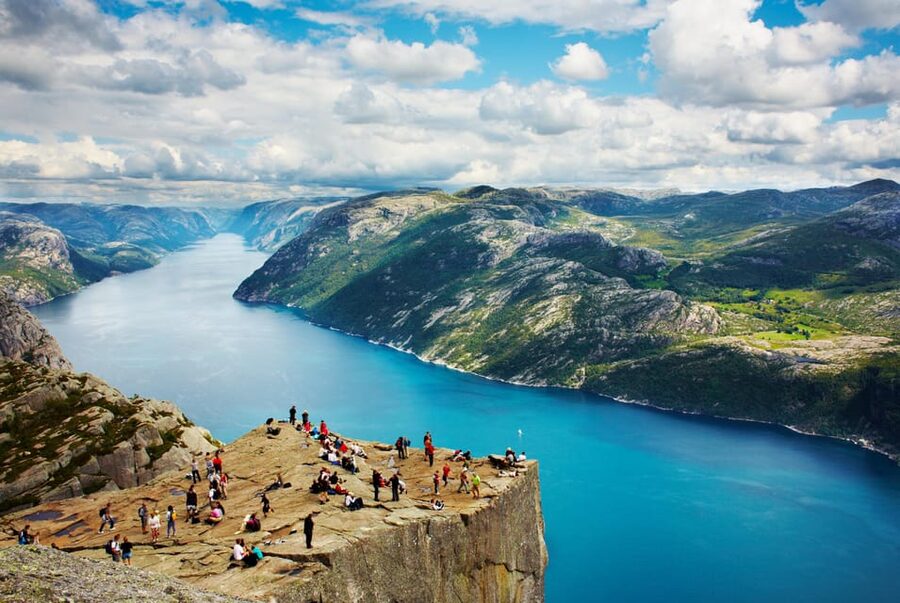 Stavanger: Preikestolen (Pulpit Rock) Hike with Local Guide - Walking up: woods, streams, and those steeper sections