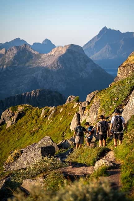 Svolvær: Guided Hike with Snacks - How the route decision actually plays out: peaks like Hoven and Kvittinden
