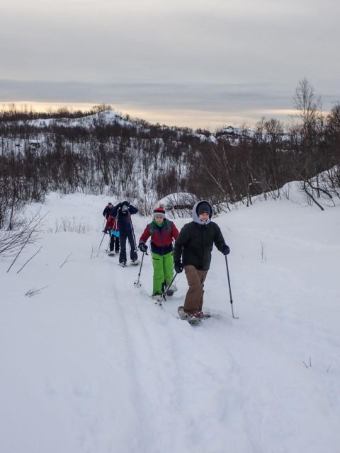 Svolvaer: Half-Day Guided Snowshoeing Tour - TUBB snowshoes and poles: the gear choices behind the comfort