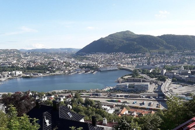 Three-summit hike in Bergen - Fløyen first summit: Funicular views, Troll energy, and pastries