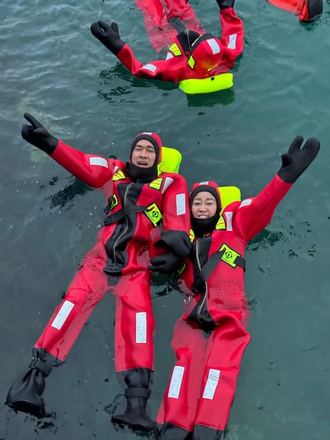 Tromsø: Arctic Fjord Floating in Survival Suit - How your Kaldfjord session actually unfolds