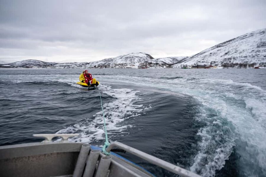 Tromsø: Banana Tube Ride with Arctic Floating - Survival Suit, Safety Briefing, and the 1-Hour Banana Tube Ride