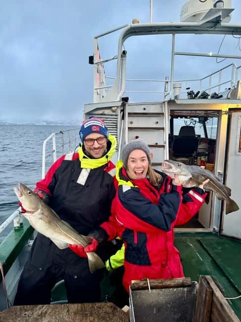 Tromso fishing Sea Safari - The fjord fishing phase: yacht time and hands-on tries