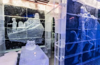 Magic Ice Bar Entrance and Welcome Drink