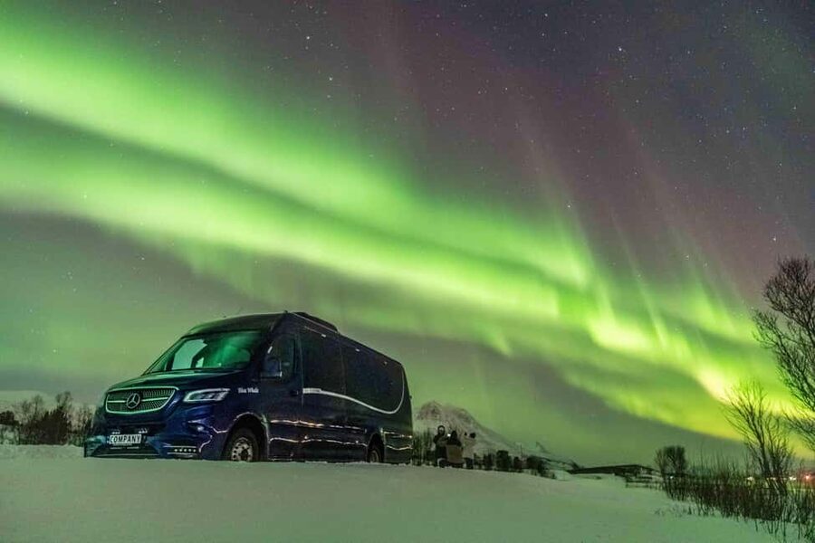 Tromsø: Northern Lights Chase in a Mercedes Benz with Photos - Your Heated Mercedes-Benz Sprinter and Arctic Road Safety