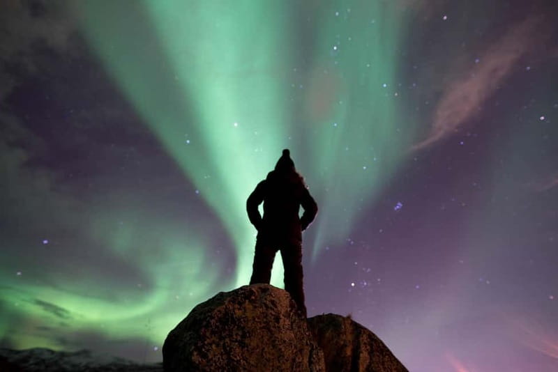 Tromsø: Northern Lights Hunt with Photographer - Leaving Tromsø lights behind, and how the route can shift toward Finland