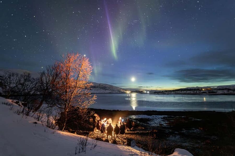 Tromsø: Northern Lights Hunt with Photos and Hot Food - Campfire dinner: soup, hot drinks, marshmallows, and Aurora stories