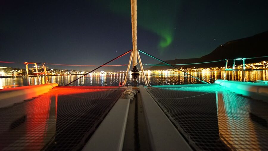 Tromsø: Northern Lights Luxury Catamaran Cruise - Meeting the Arctic Princess at the floating jetty