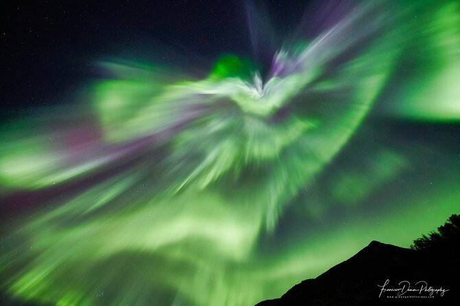Tromso: Private Aurora Chase by Minivan - Stop 1 Around the Tromso Fjords, Coffee, Waiting, and Camera Setup