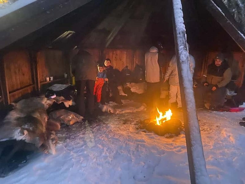 Tromsø: Sledding, Toboggan, Mini Skiing, Lasso & Arctic Fun - Sami lasso throwing with real reindeer antlers, tradition you can try